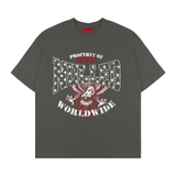 Áo thun xám đại bàng NULLED Eagle Worldwide Tee N-T3120-N-T00-XC