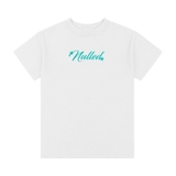 Áo baby tee trắng in logo xanh NULLED Cyan Star Tee N-T3228
