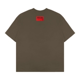 Áo thun nâu in chữ NULLED Grunge Star Tee  N-T3126-N-T00-N