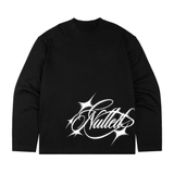 Áo tay dài đen in NULLED Star Cursive Longsleeve  N-T3183-HC-T16-D