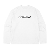Áo tay dài trắng trơn NULLED Classic Script Longsleeve N-T3210-T