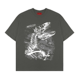Áo thun xám chì in x-ray NULLED Dino Fossil Tee N-T3243