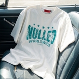 Áo thun trắng in chữ NULLED Cyan Grunge Tee N-T3130-N-T00-T