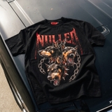Áo thun đen in chó doberman NULLED Cerberus Hound Tee N-T3132-N-T00-D