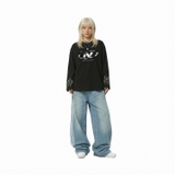 Áo dài tay đen NULLED Cyber Flame Longsleeve Tee  N-T3197-HC-T10-D