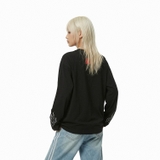 Áo dài tay đen NULLED Cyber Flame Longsleeve Tee  N-T3197-HC-T10-D