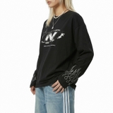 Áo dài tay đen NULLED Cyber Flame Longsleeve Tee  N-T3197-HC-T10-D