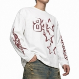Áo tay dài trắng NULLED Star Number Longsleeve N-T3198-HC-T10-T