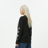 Áo dài tay đen NULLED Distressed Flag Stars N-T3200-HC-T10-D