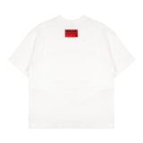 Áo thun trắng boxy NULLED Cyber Blue Y2K Tee | N-T398-N-T00-T