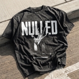 Áo thun xanh than in NULLED Graphic Tee boxy | N-T3118-N-T00-NA