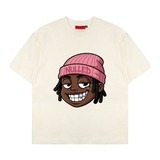 Áo thun kem in mặt người NULLED Pink Beanie Tee N-T3111-N-T00-K
