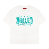 Áo thun trắng in chữ NULLED Cyan Grunge Tee N-T3130-N-T00-T