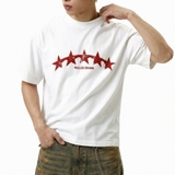 Áo thun boxy in ngôi sao NULLED Five Stars Tee 1.0 | N-T399-N-T00-T