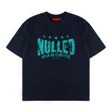 Áo thun xanh than in chữ NULLED Cyan Grunge Tee  N-T3130-N-T00-NA