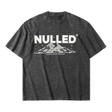 Áo thun đen wash in chữ NULLED Peak Graphic Tee N-T3128-HC-T13-D