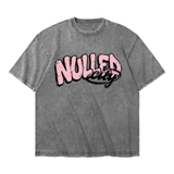 Áo thun xám wash in graffiti NULLED City Graffiti Tee  N-T3112-HC-T13-X