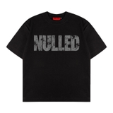 Áo thun đen in xước NULLED Distressed Logo Tee N-T3238