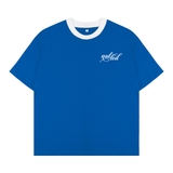 Áo thun xanh viền cổ trắng NULLED Signature N-T3206-HC-T7-XAVT