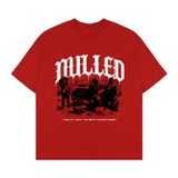 Áo thun đỏ in gothic NULLED Gothic Gang Tee | N-T3104-N-T00-DO