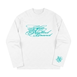 Áo tay dài trắng NULLED Cyan Script Longsleeve N-T3168-HC-T16-T