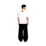Áo thun trắng boxy NULLED Cyber Blue Y2K Tee | N-T398-N-T00-T