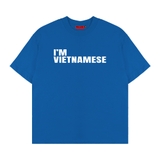 Áo thun xanh cobalt NULLED Vietnamese Typography Tee N-T3121-N-T00-CB