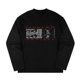 Áo tay dài đen in NULLED Dark Eyes Cyber Tee N-T3209