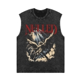 Áo sát nách xám in thiên thần NULLED Fallen Angel Tee N-T3133-HC-T14-D