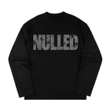 Áo tay dài đen in xước NULLED Distressed Logo Tee N-T3238