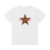 Áo baby tee trắng in sao da báo NULLED Leopard Star Tee N-T3225