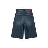 Quần short jean xanh thêu chữ NULLED N-Q3181-N-QS11