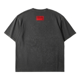 Áo thun đen wash in chữ NULLED Peak Graphic Tee N-T3128-HC-T13-D