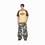Áo thun đỏ boxy NULLED Retro Cracked Oval Tee | N-T396-N-T00-DO