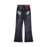 Quần jean wash NULLED Skeleton Flare Denim N-Q3177-N-Q33