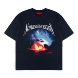 Áo thun xanh đen in lửa NULLED Certain Chaos Tee N-T3142-N-T00-NA