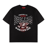 Áo thun đen đại bàng NULLED Eagle Worldwide Tee N-T3120-N-T00-D