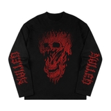 Áo tay dài đen NULLED Flame Skull Longsleeve N-T3201-HC-T10-D