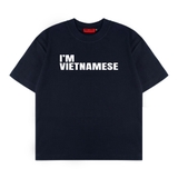 Áo thun xanh navy NULLED Vietnamese Typography Tee N-T3121-N-T00-NA