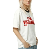Áo thun trắng chữ đỏ NULLED Vietnamese Letter Tee | N-T3106-N-T00-T