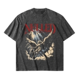Áo thun xám wash in thiên thần NULLED Fallen Angel Tee N-T3133-HC-T13-D