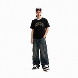 Áo thun in hình NULLED cotton dày dặn form boxy oversize trắng áo thun camo | NULLED N-T349-N-T00-T