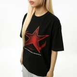 Áo thun in hình ngôi sao NULLED Crimson Cyber Star | N-T384-N-T00-D