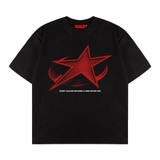 Áo thun in hình ngôi sao NULLED Crimson Cyber Star | N-T384-N-T00-D