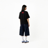 Áo thun in hình NULLED form boxy oversize vải cotton dày dặn màu đen Áo thun ngôi sao | N-T372-N-T00-D