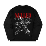 Áo tay dài đen in NULLED Gothic Cross Longsleeve N-T3213