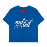 Áo thun xanh viền cổ trắng NULLED Signature N-T3206-HC-T7-XAVT