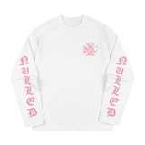 Áo tay dài trắng in hồng NULLED Pink  N-T3165-HC-T16-T
