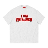 Áo thun xám tiêu chữ đỏ NULLED Vietnamese Letter Tee | N-T3106-N-T00-XT