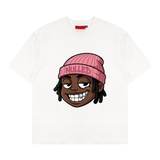 Áo thun trắng in mặt người NULLED Pink Beanie Tee N-T3111-N-T00-T